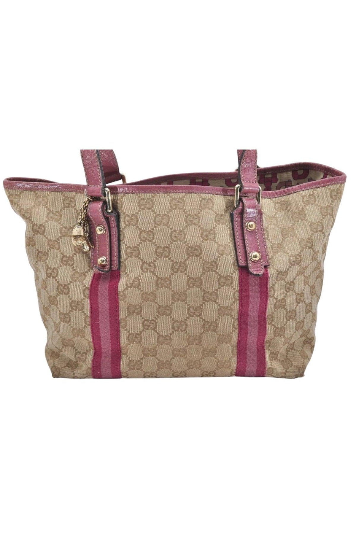 GUCCI Sherry Line Shoulder Tote Bag GG Canvas Leather Beige 7192K - Velora Luxury Fashion