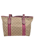 GUCCI Sherry Line Shoulder Tote Bag GG Canvas Leather Beige 7192K - Velora Luxury Fashion