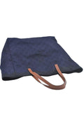 GUCCI Vintage Hand Tote Bag GG Nylon Leather Navy Blue L0937 - Velora Luxury Fashion