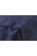 GUCCI Vintage Hand Tote Bag GG Nylon Leather Navy Blue L0937 - Velora Luxury Fashion