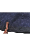 GUCCI Vintage Hand Tote Bag GG Nylon Leather Navy Blue L0937 - Velora Luxury Fashion