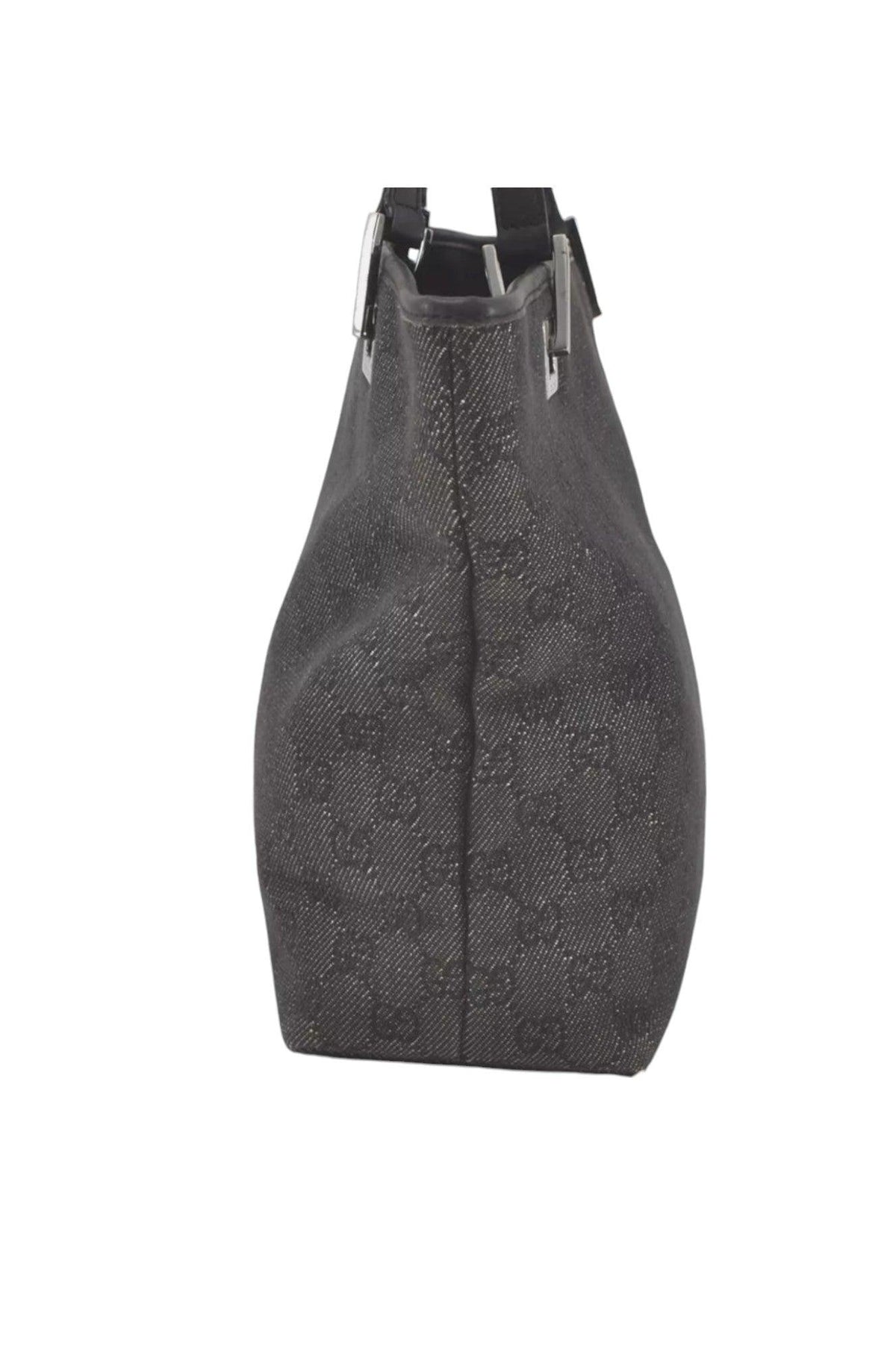 GUCCI Vintage Shoulder Tote Bag GG Canvas Leather 31244 Black 7900K - Velora Luxury Fashion