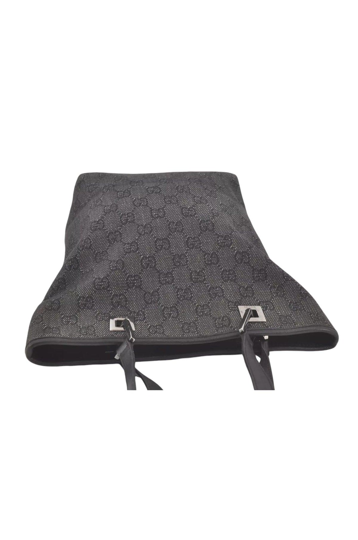 GUCCI Vintage Shoulder Tote Bag GG Canvas Leather 31244 Black 7900K - Velora Luxury Fashion
