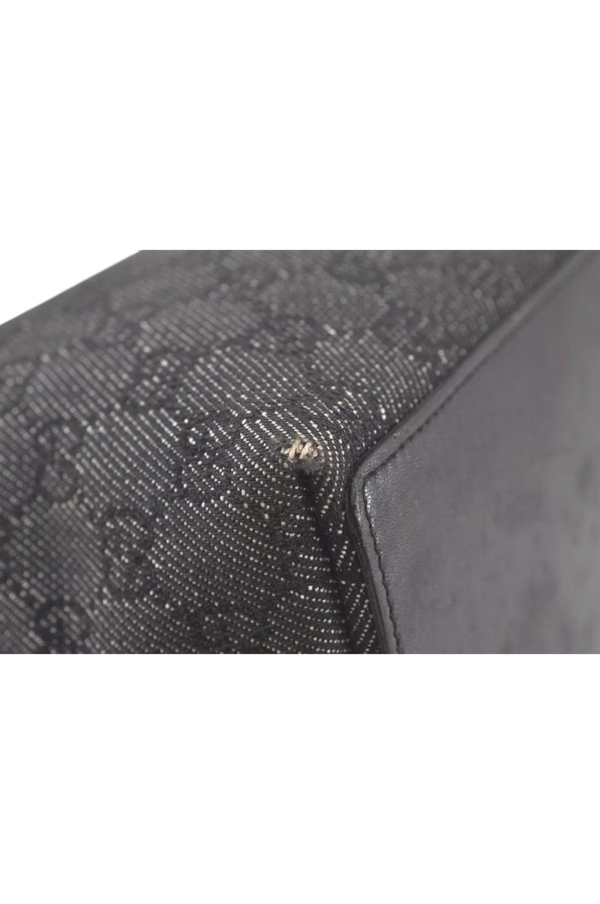 GUCCI Vintage Shoulder Tote Bag GG Canvas Leather 31244 Black 7900K - Velora Luxury Fashion
