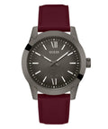 GUESS 44mm Gunmetal & Red Men's Watch - Velora Luxury Fashion