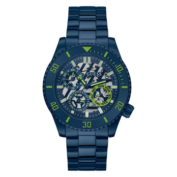 GUESS 45mm Navy Steel Quartz Watch - Velora Luxury Fashion