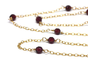 Garnet Wire Wrapped Layering Necklace - Velora Luxury Fashion