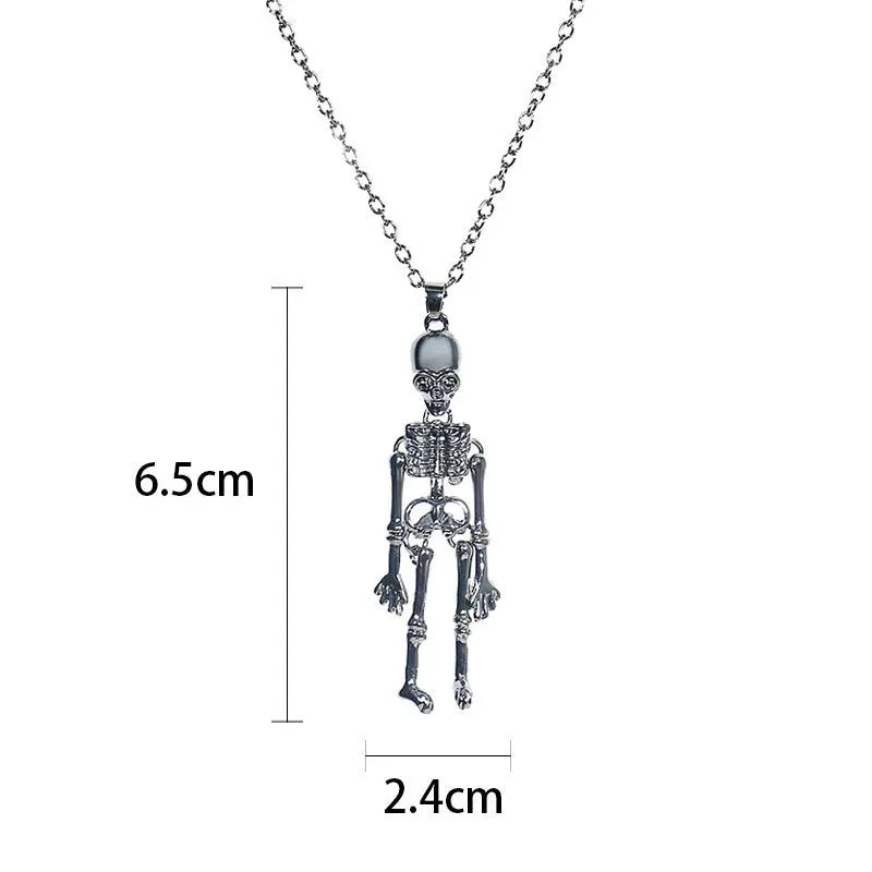 Ghost Festival Ghost Skull Bat Pumpkin Head Pendant Necklace - Velora