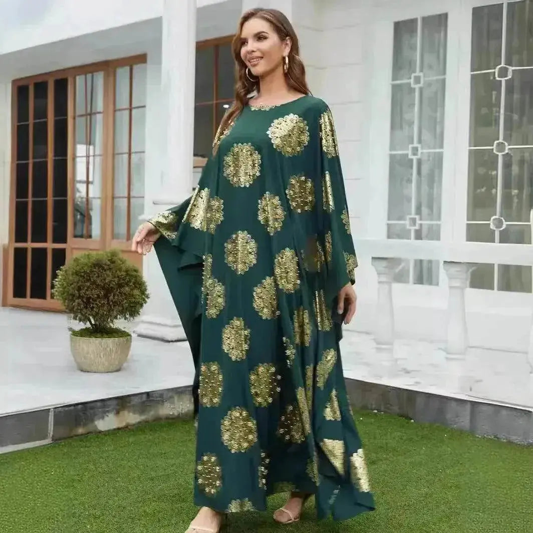Gilding Batwing Sleeve Arab  Women's Robes
