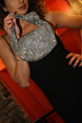 Glam Bow Shoulder Bag Silver - Velora Luxury Fashion