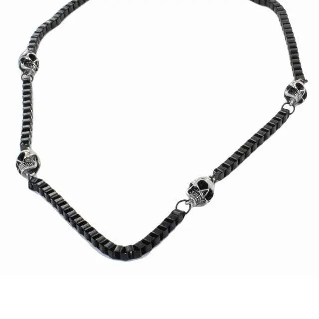 GoSteel Biker Skull Chain Necklace - Velora Luxury Fashion