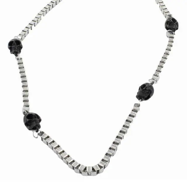 GoSteel Biker Skull Chain Necklace - Velora Luxury Fashion