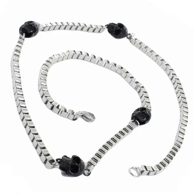 GoSteel Biker Skull Chain Necklace - Velora Luxury Fashion