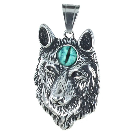 GoSteel Men's Direwolf Evil Eye Pendant - Velora Luxury Fashion