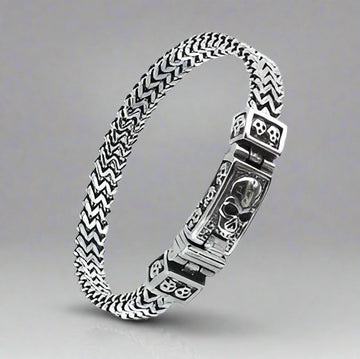 GoSteel Men's Skull ID Bracelet - Velora Luxury Fashion