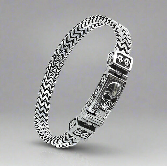 GoSteel Men's Skull ID Bracelet - Velora Luxury Fashion