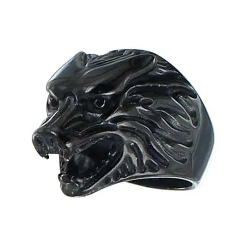 GoSteel Mens Wolf Ring Boutique of Leathers/Open Road