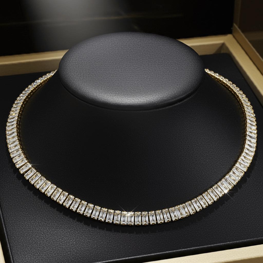 Zirconia Diamonds Tennis Necklace