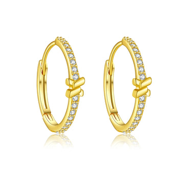Sterling Silver Knot Hoops Earrings
