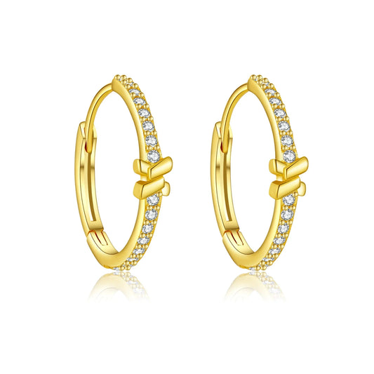 Sterling Silver Knot Hoops Earrings