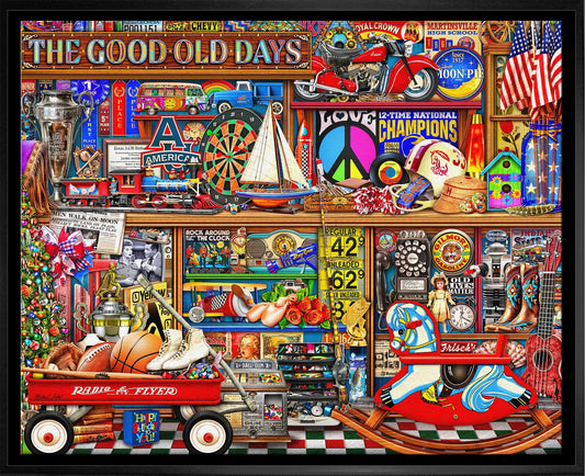Good Old Days 20x29 Framed Canvas by Michael Fishel - Velora Luxury Fashion