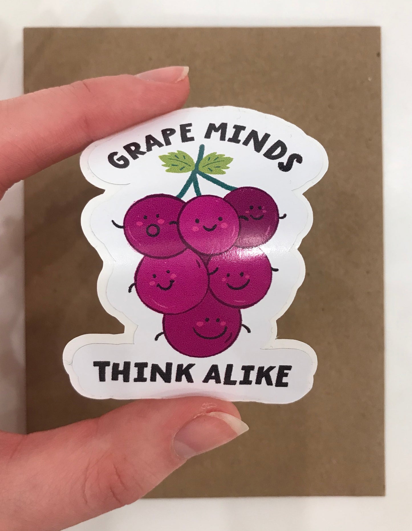 Grape Minds Think Alike Sticker - Velora Luxury Fashion