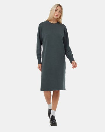 French Terry Long Sleeve Crew Dress