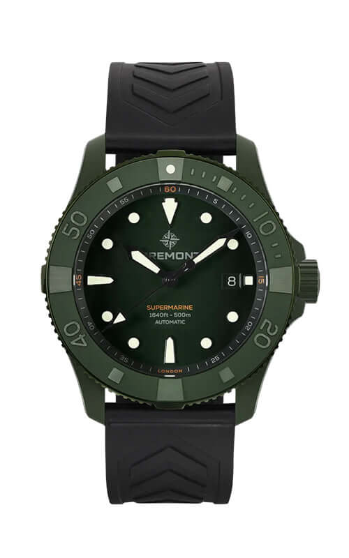 Bremont Supermarine Full Ceramic, Jungle Green SM43-DT-GNCER-GN-R-S - Velora