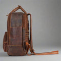 Greenwood Leather Backpack with Reinforced Laptop and Tablet Compartments - Velora Luxury Fashion