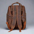 Greenwood Leather Backpack with Reinforced Laptop and Tablet Compartments - Velora Luxury Fashion
