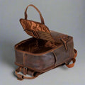Greenwood Leather Backpack with Reinforced Laptop and Tablet Compartments - Velora Luxury Fashion