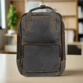 Greenwood Leather Backpack with Reinforced Laptop and Tablet Compartments - Velora Luxury Fashion