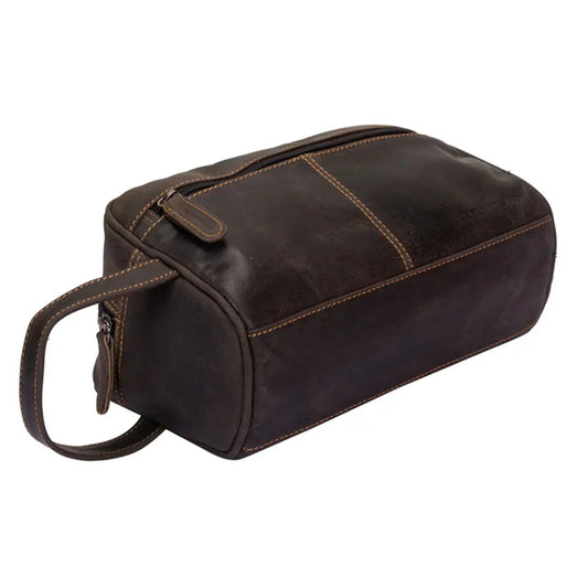 Greenwood Leather Geelong Toiletry Bag - Velora Luxury Fashion
