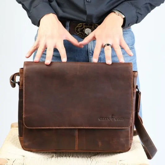 Greenwood Leather Messenger Laptop Bag Boutique of Leathers/Open Road