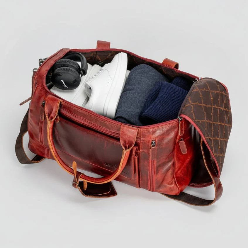 Greenwood Leather Regina Large Travel Duffle Bag - Velora Luxury Fashion