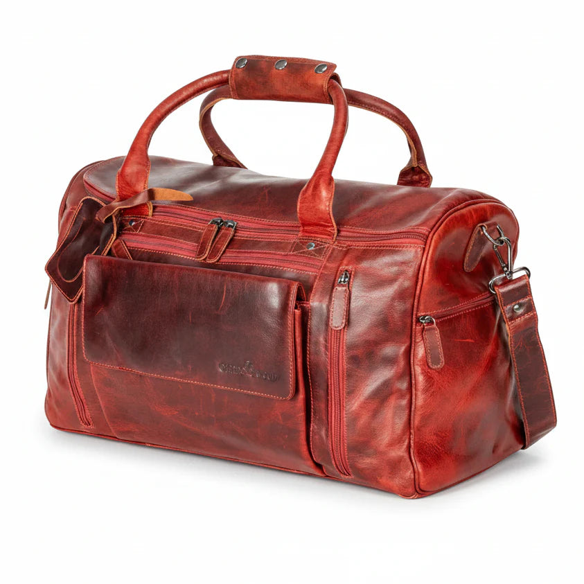 Greenwood Leather Regina Large Travel Duffle Bag - Velora Luxury Fashion
