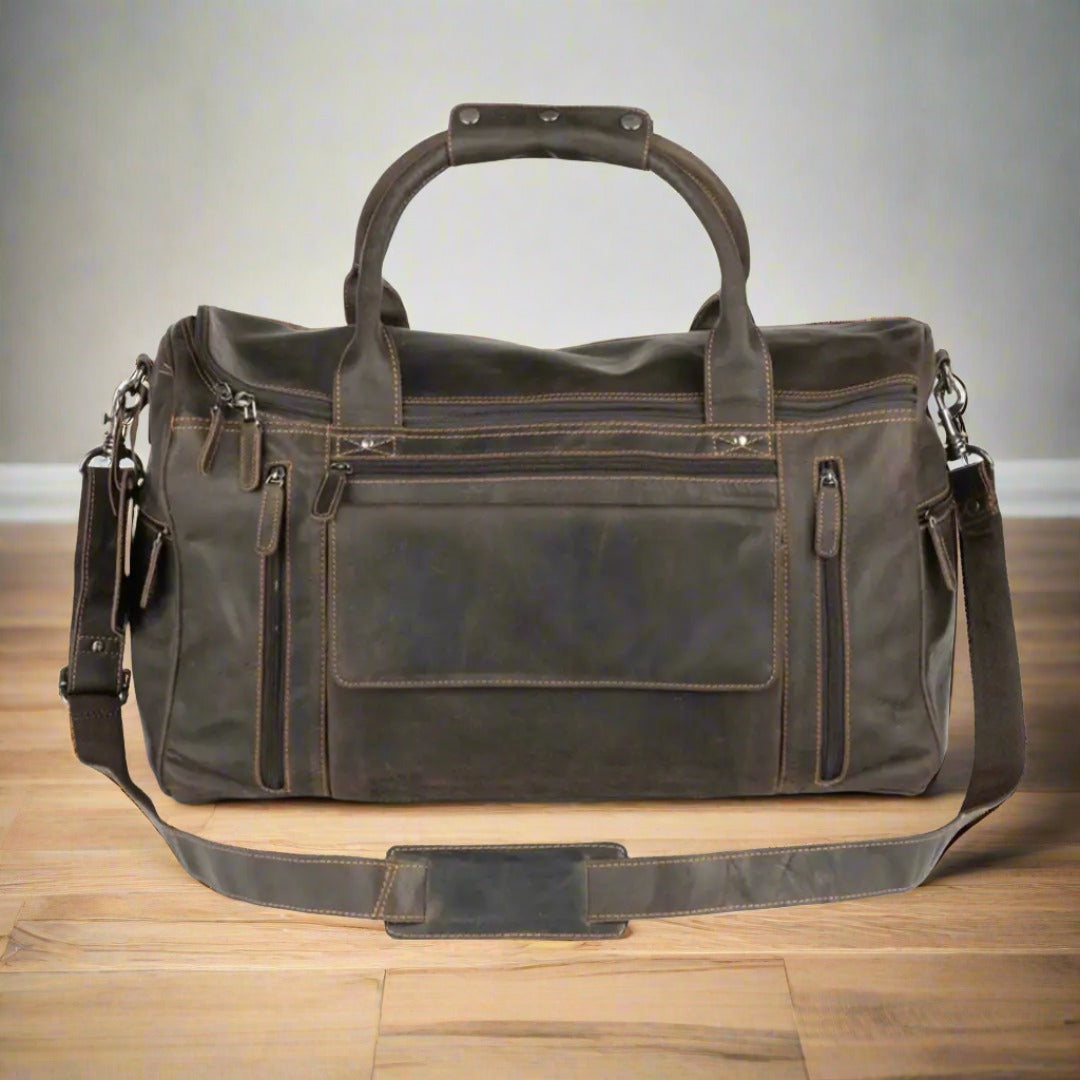 Greenwood Leather Regina Large Travel Duffle Bag - Velora Luxury Fashion
