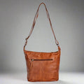 Greenwood Leather Shoulder Bag with 2 Zip Pockets - Velora Luxury Fashion