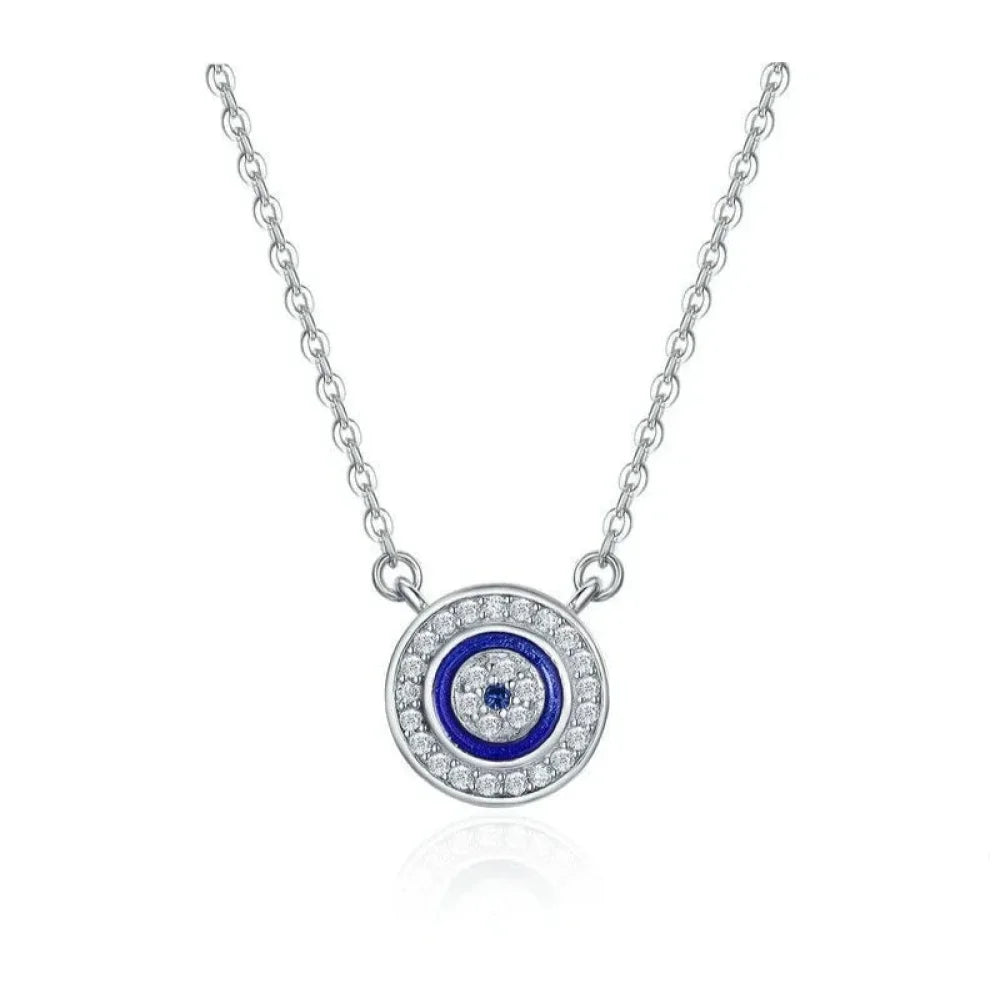 Guardian Evil Eye Sterling Silver Pendant Necklace - Velora Luxury Fashion