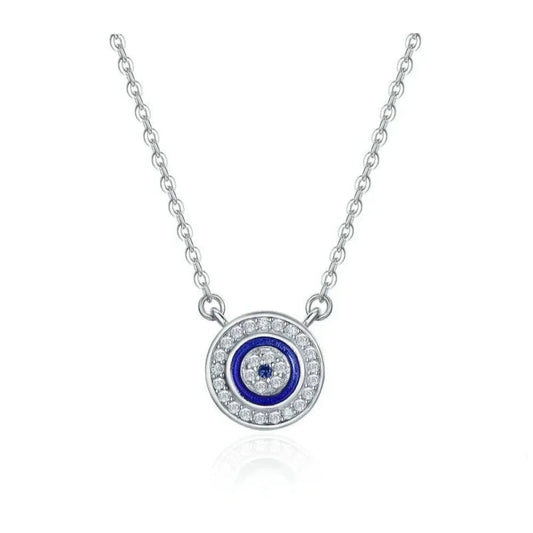 Guardian Evil Eye Sterling Silver Pendant Necklace - Velora Luxury Fashion