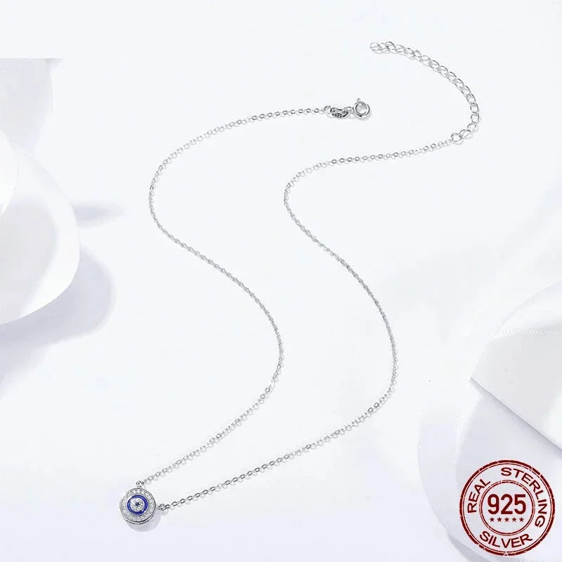 Guardian Evil Eye Sterling Silver Pendant Necklace - Velora Luxury Fashion