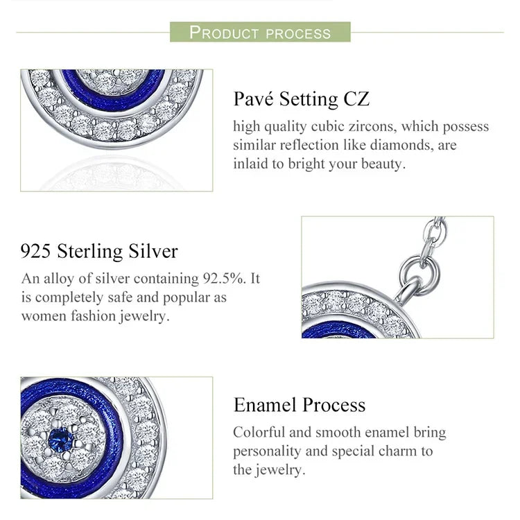 Guardian Evil Eye Sterling Silver Pendant Necklace - Velora Luxury Fashion