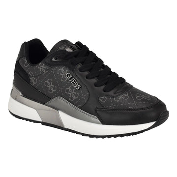 Guess Womens MOXEA Sneaker Black Logo 005 8.5 - Velora Luxury Fashion
