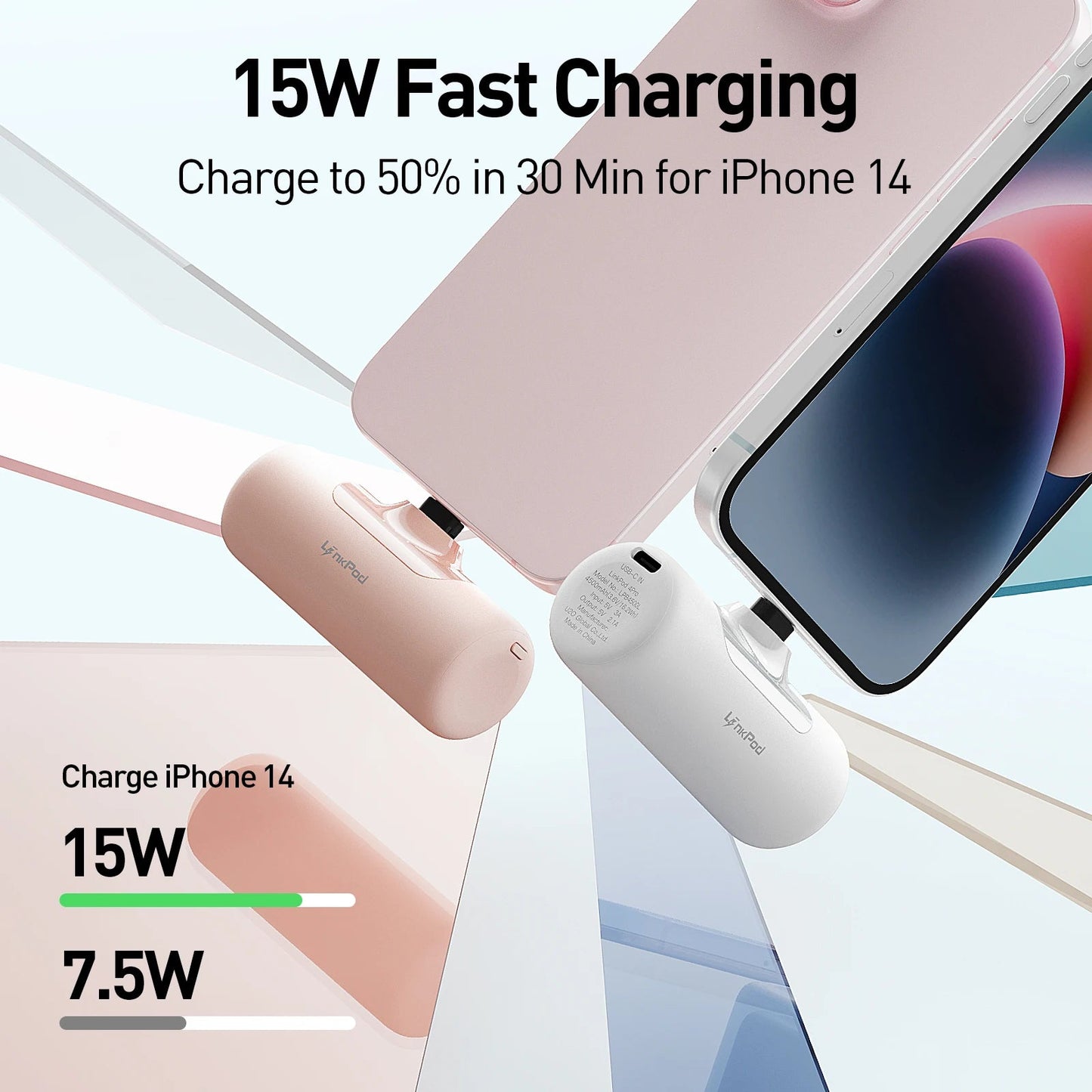 US Reseller Products Portable Lipstick Fast Charging Power Bank 4500mAh 15W Wireless Charging Power Banks With Plug for iphone Velora