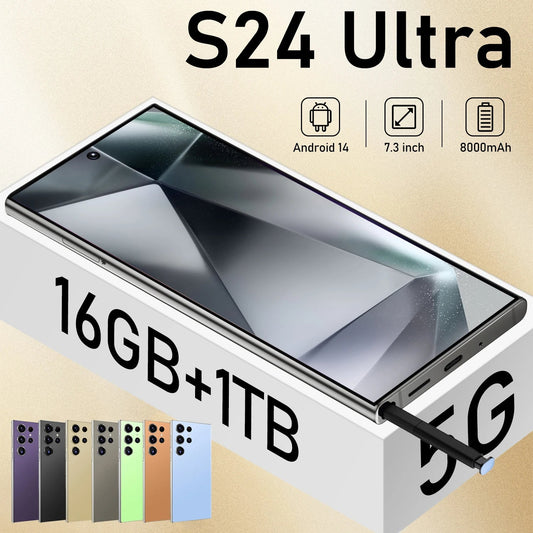 Hot Selling S24 Ultra 5G 7.3-Inch 2K HD Screen Smart Phone High Quality Sound with Stereo Speakers Original Ultra 5G Smartphones - Velora