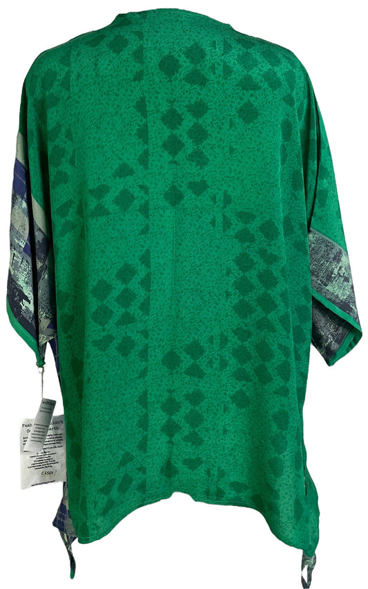 PRC6564 Avatar Pure Silk Long Tunic with Side Ties - Velora