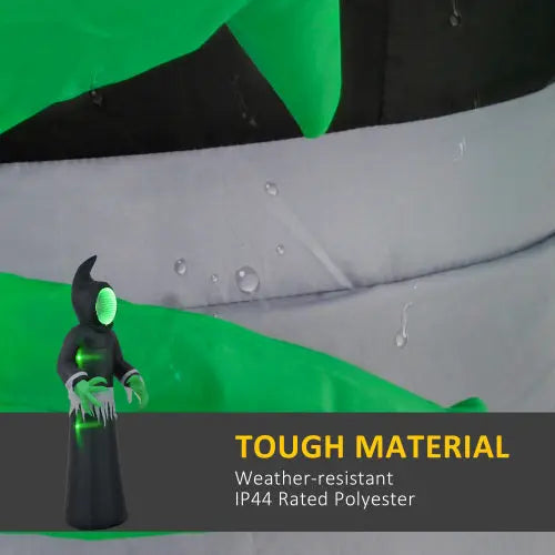 HOMCOM 8ft Inflatable Halloween Decoration Mirror Face Ghost, Blow Up Outdoor LED Yard Display, Waterproof EX-STOCK Canada