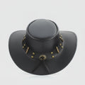 Shapeable Cowboy Hat with 12 Gauge Bullet Slice & Embellishments - Velora Luxury Fashion