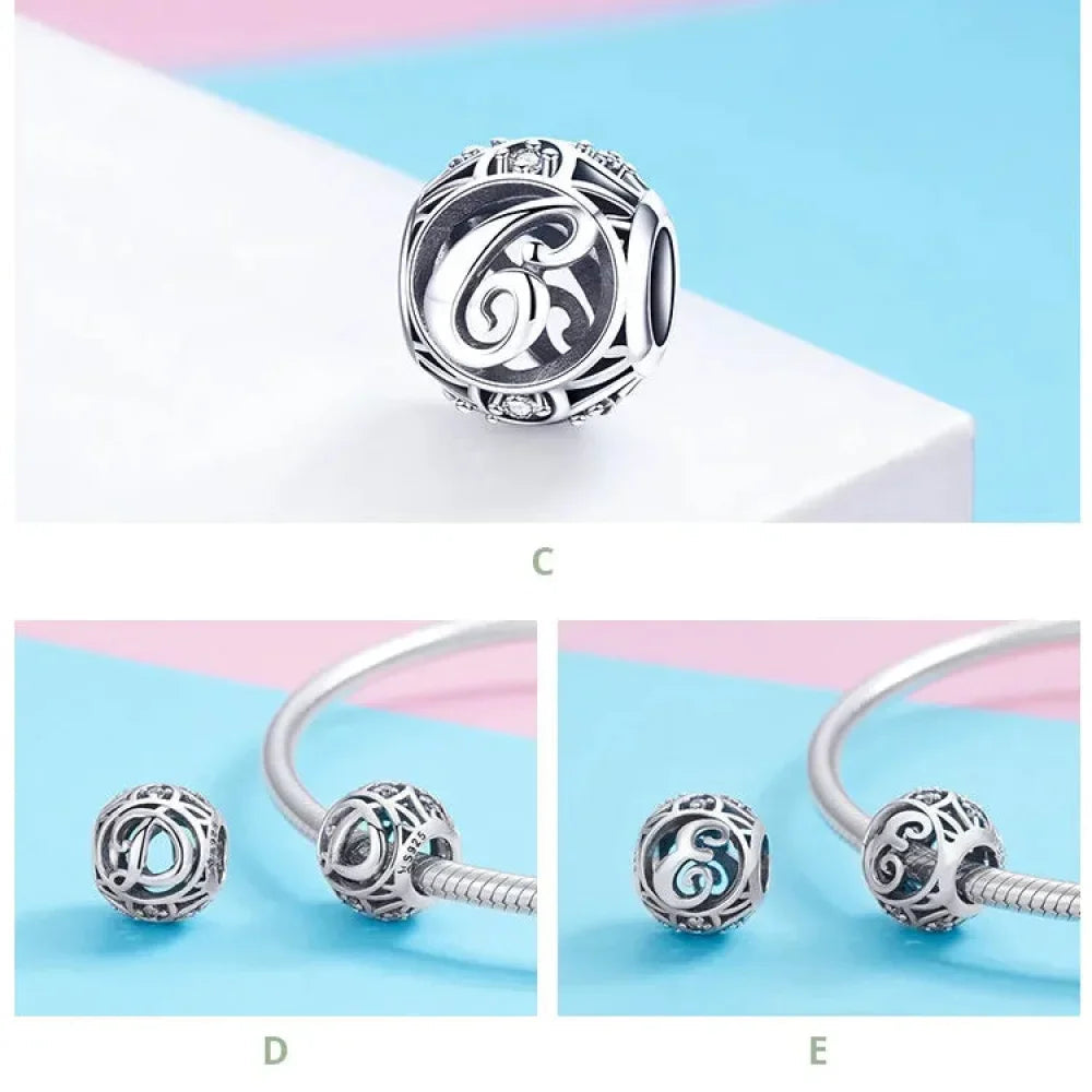 925 Sterling Silver Alphabet Charms - A To Z Letter Collection For Diy Jewelry Making Itz Luxury