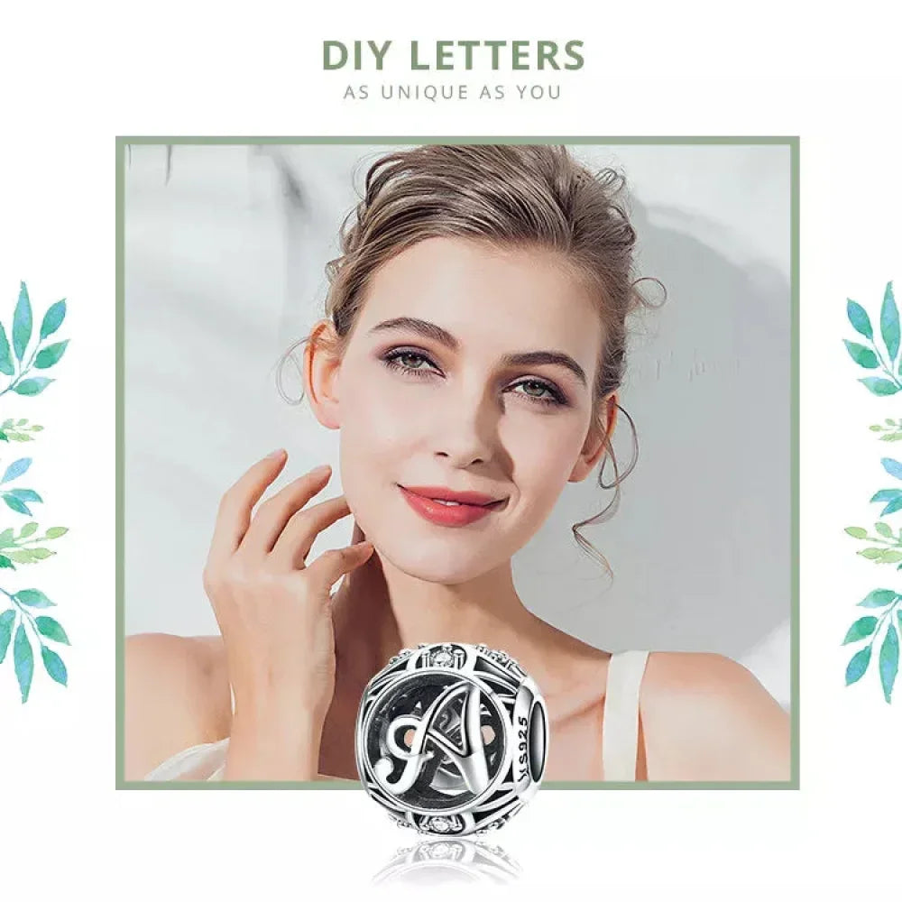 925 Sterling Silver Alphabet Charms - A To Z Letter Collection For Diy Jewelry Making Itz Luxury